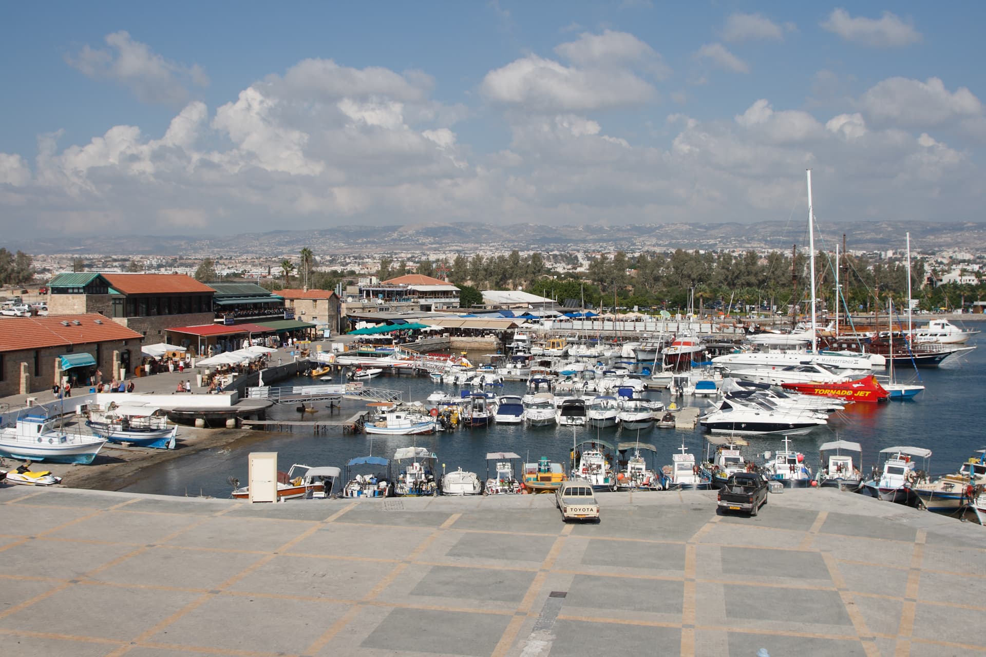 Paphos harbour and old fort